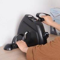 HOMCOM Mini Exercise Bike Portable Pedal Manual Machine Indoor Fitness in Black