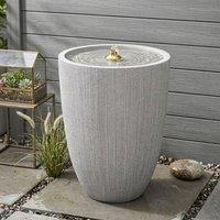 Garden Greatness Hortus Lite Ribbed Stone Look Water Feature | Size: 1 Pack