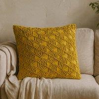 Wyld Haus Hautvillers Set of 2 Handwoven Mustard Cushion Covers 45 x 45cm | Size: 45 x 45 cm