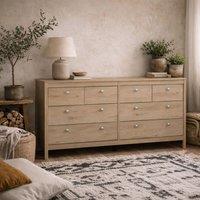 Wyld Haus Gossmere Hickory Oak Effect 8 Drawer Chest in Natural