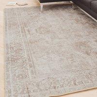 Kukoon Distressed Beige Soft Chenille Washable Living Room Area Rug | Size: 240 cm x 330 cm