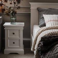 Statement Furniture Gainsborough White 2 Drawer Hamptons Style Bedside Table