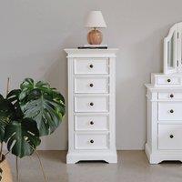 Statement Furniture Gainsborough Tallboy White Narrow Chest of Drawers