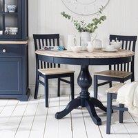 Statement Furniture Florence Large Pedestal Round Dining Table 120cm in Navy