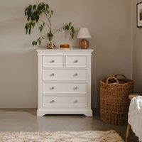 Statement Furniture Gainsborough White 2 Over 3 Chest of Drawers with Crystal Handles