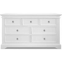 Statement Furniture Gainsborough White 3 Over 4 Chest of Drawers with Crystal Handles