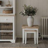 Statement Furniture Florence Nest of 2 Side Tables/Lamp Tables in White