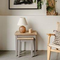 Statement Furniture Florence Nest of 2 Side Tables/Lamp Tables in Light Grey