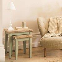 Statement Furniture Florence Nest of 2 Side Tables/Lamp Tables in Light Green