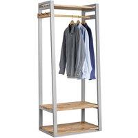 Statement Furniture Florence Open Wardrobe with Shelves in Light Grey
