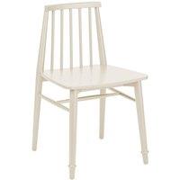 Statement Furniture Queensbury Wooden Dining Chair with Slatted Back in Cream