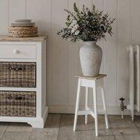 Statement Furniture Florence Plant Stand - Wooden Plant Holder, 50cm Tall in White
