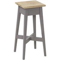 Statement Furniture Florence Plant Stand - Wooden Plant Holder, 50cm Tall in Light Grey