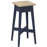 Statement Furniture Florence Plant Stand - Wooden Plant Holder, 50cm Tall in Navy