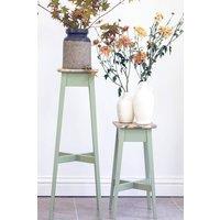 Statement Furniture Florence Set of Tall & Short Indoor Plant Stands (80cm & 50cm) in Light Green