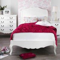 Statement Furniture Juliette French Style 3ft Single Bed with Wooden Headboard in White