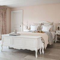 Statement Furniture Juliette French Style 4ft6 Double Bed with Wooden Headboard in White