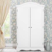 Statement Furniture Romance Double Wardrobe French Style with Crystal Handles in Cool White
