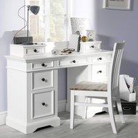 Statement Furniture Gainsborough Dressing Table with Extension Drawers in White