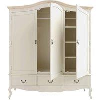 Statement Furniture Juliette Triple Wardrobe. French Style 3 Door Wardrobe in Ivory