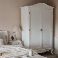 Statement Furniture Juliette Double Wardrobe. French Style 2 Door Wardrobe in White