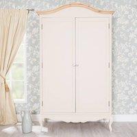 Statement Furniture Juliette Double Wardrobe. French Style with Crystal Handles in Ivory