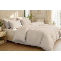 Pamposh Premium Egyptian Cotton Duvet Cover Set Reversible Quilt Covers in Taupe | Size: Single