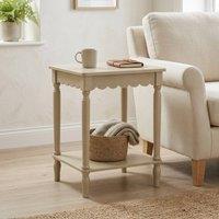 Scottish Everlastings Ltd Warm Stone Scalloped Edge Side Table