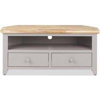 Statement Furniture Florence Corner TV Unit With 2 Drawers & Shelf in Taupe