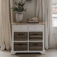 Statement Furniture Florence Sideboard with 2 Drawers & Removable Storage Baskets in White