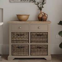 Statement Furniture Florence Sideboard with 2 Drawers & Removable Storage Baskets in Taupe