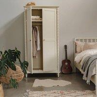 Statement Furniture Cromwell Double Wardrobe with Shelf & Hanging Rail in Cream