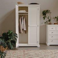 Statement Furniture Gainsborough White Two Door Wardrobe with Crystal Handles
