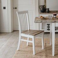 Statement Furniture Florence Highback Wooden Seat Chair in White