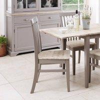 Statement Furniture Florence Highback Wooden Seat Chair in Light Grey