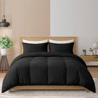 Pamposh 400TC Cotton Sateen Duvet Cover Sets - Smooth & Soft Feel in Black | Size: Single