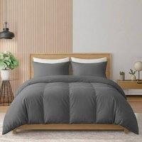 Pamposh 400TC Cotton Sateen Duvet Cover Sets - Smooth & Soft Feel in Grey | Size: Single