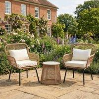 Rosewood & Stone Home Stourhead - 3 Piece Patio Set in Cream on Natural