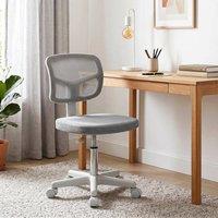 VINSETTO Small Office Chair without Arms, Swivel Mesh Desk Chair, Dark Grey
