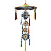 KDMD Vivid Rainbow Large Dreamcatcher Inspired by Bali Temple Umbrella