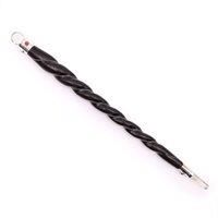 KDMD Extra Large Twisted Wood & Rock Quartz Wand 30cm in Dark Brown