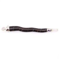 KDMD Natural Curved Wood & Rock Quartz Wand for Healing & Meditation 22cm in Dark Brown
