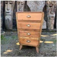KDMD Handmade Teak 4 Drawer Storage Chest from Bali in Brown
