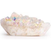 KDMD Large Enhanced Aura Angel Quartz Iridescent Crystal Display in White