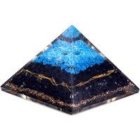 KDMD Turquoise Black Tourmaline Orgonite Pyramid 70mm Energy Cleansing