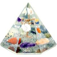 KDMD Orgonite 7 Sided Pyramid with Gemstone Wisdom Tree 90mm