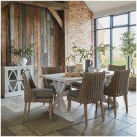 KDMD Amalfi Collection Outdoor Dining Chair with Woven HDPE & Cushions in Beige