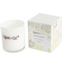 KDMD Agnes & Cat Fresh Citrus Soy Votive Candle in White