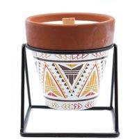 KDMD Agnes & Cat Sage Herb Garden Soy Candle with Wooden Wick in White