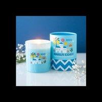 KDMD Amalfi Coast Sparkling Lemon Blossom Scented Candle in Blue